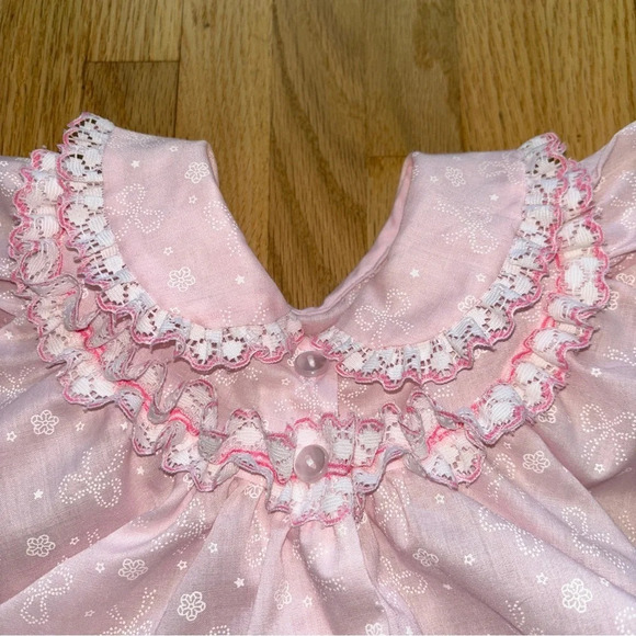 Vintage Cindy  Sue Dress & Bottoms with Ribbon and Flowers Frills Size 24M - Picture 4 of 10